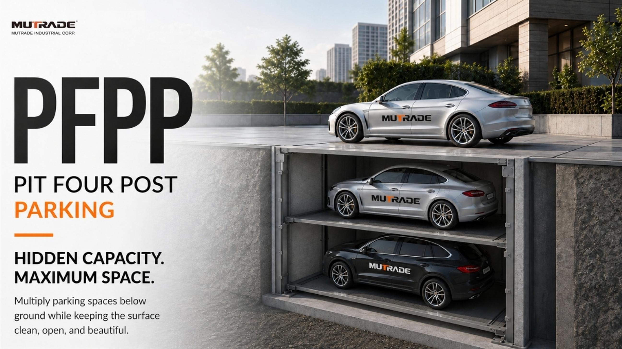 PFPP Pit Four Post Parking System Hidden Underground Parking for Premium and Space-Limited Projects 2 PFPP Pit Four Post Parking System Versteckte Tiefgarage für Premium- und platzbegrenzte Projekte 2