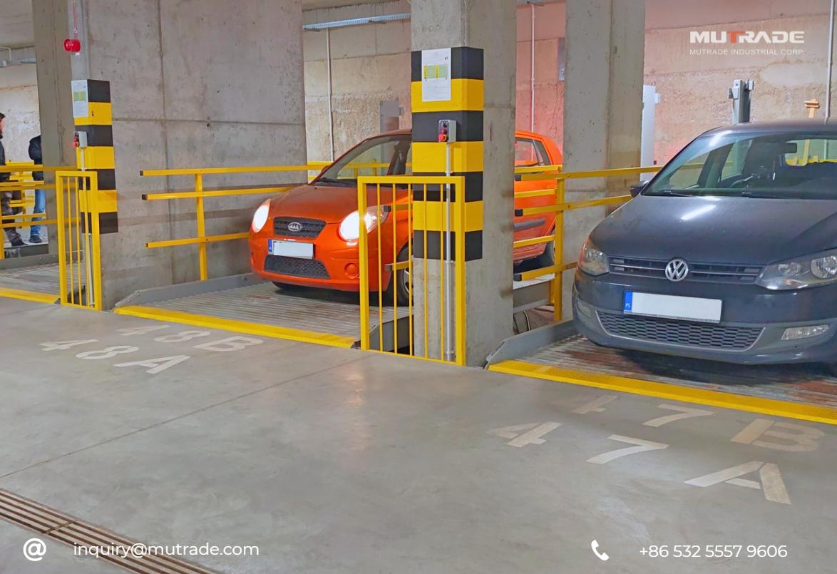 Tiefgaragen-Parkaufzug mit 2 St&uuml;tzen