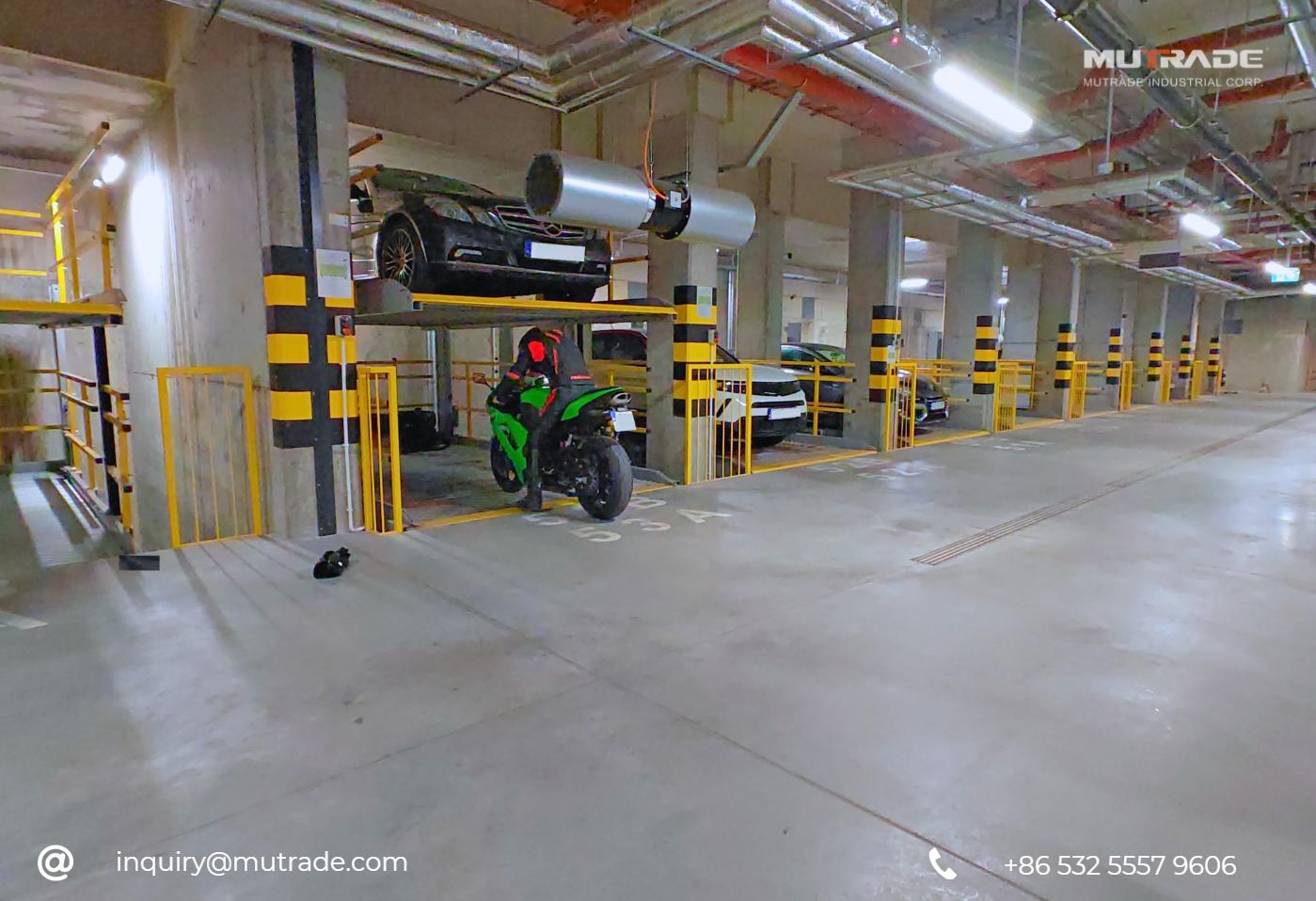 Tiefgarage, Tiefgarage, 2-S&auml;ulen-Aufzug