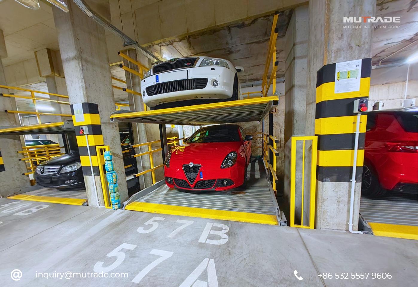 Tiefgarage, Tiefgarage, 2-S&auml;ulen-Aufzug